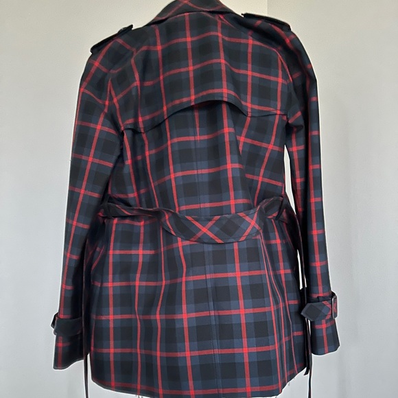 COACH Riley Plaid Short Trench Coat NWT Wmns XS RARE FIND! - Picture 3 of 7